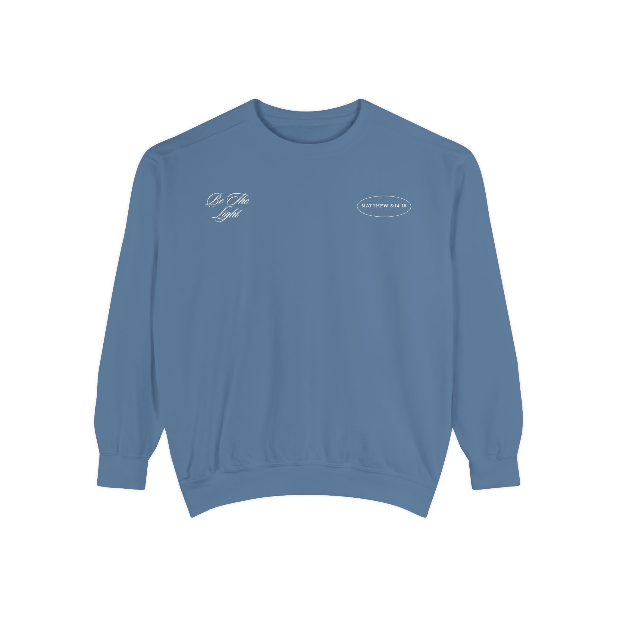 be the light lighthouse coastal crewneck