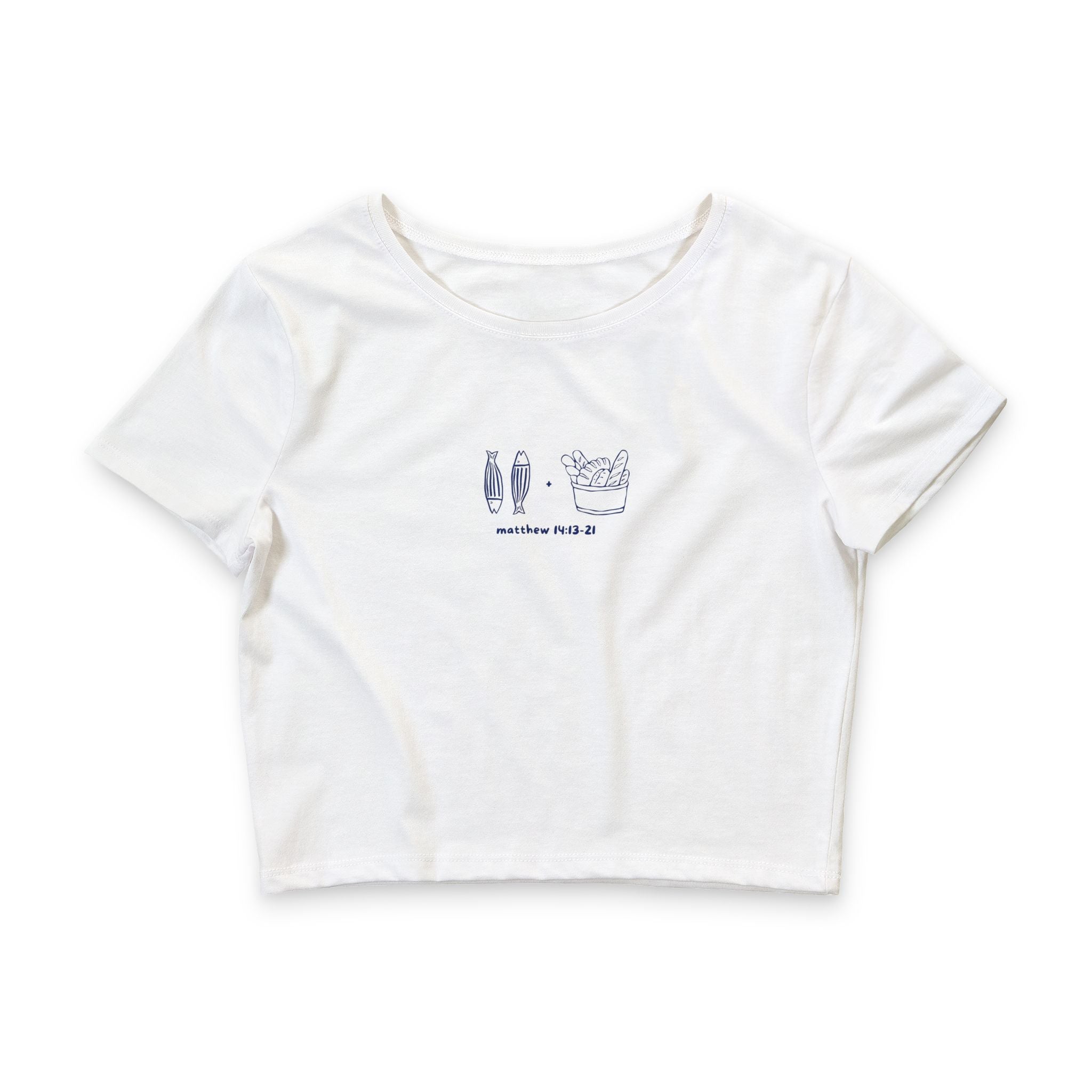2 fish + five loaves baby tee