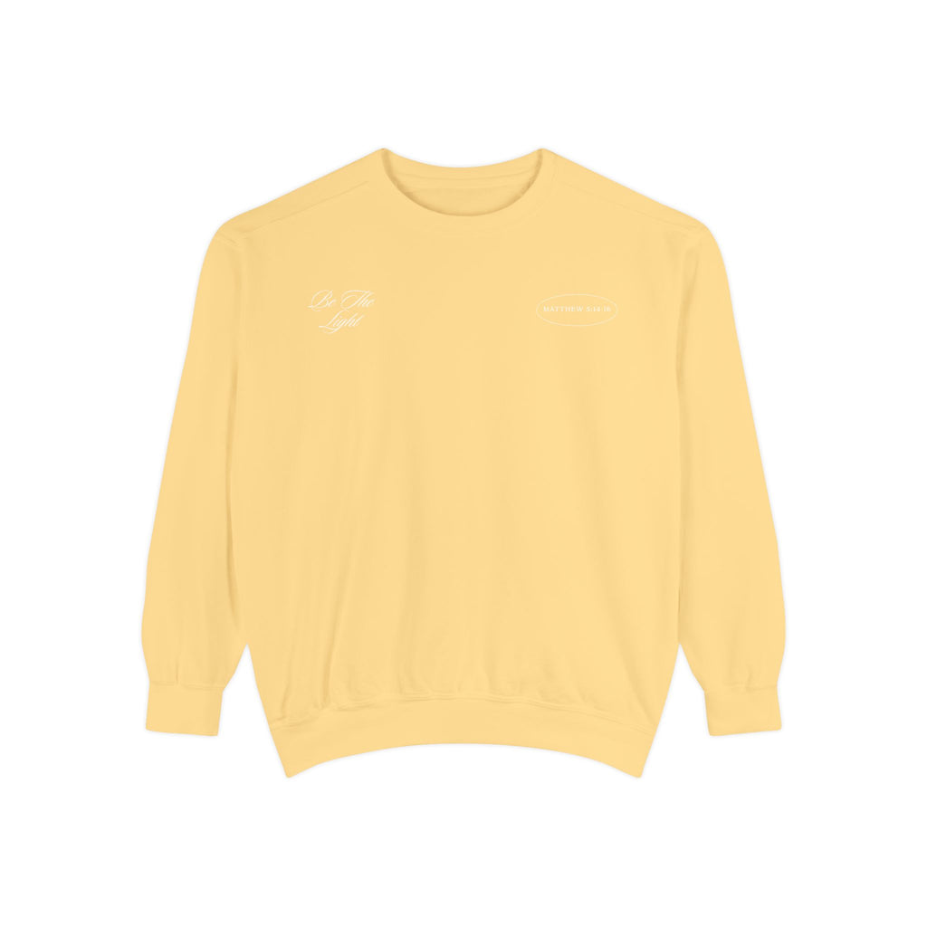 be the light lighthouse coastal crewneck