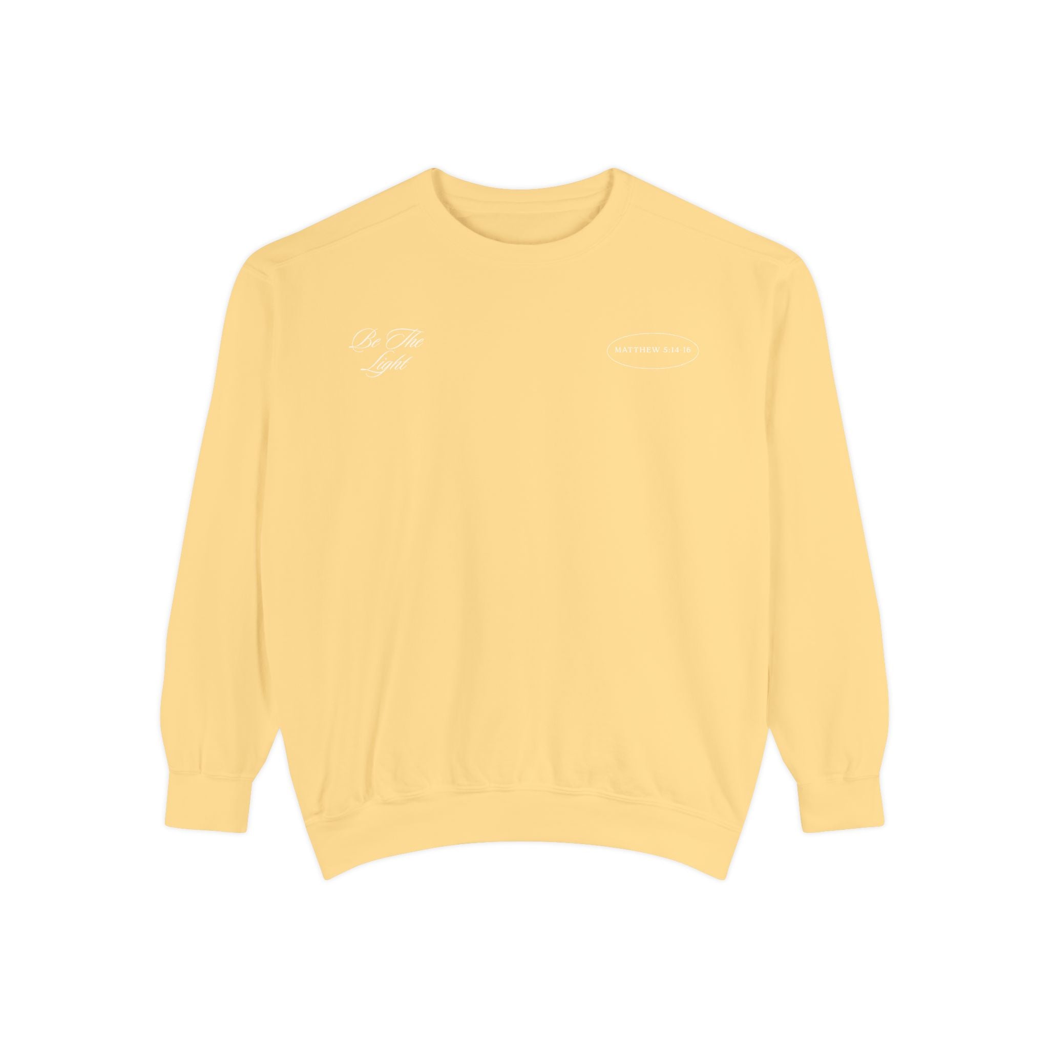 be the light lighthouse coastal crewneck