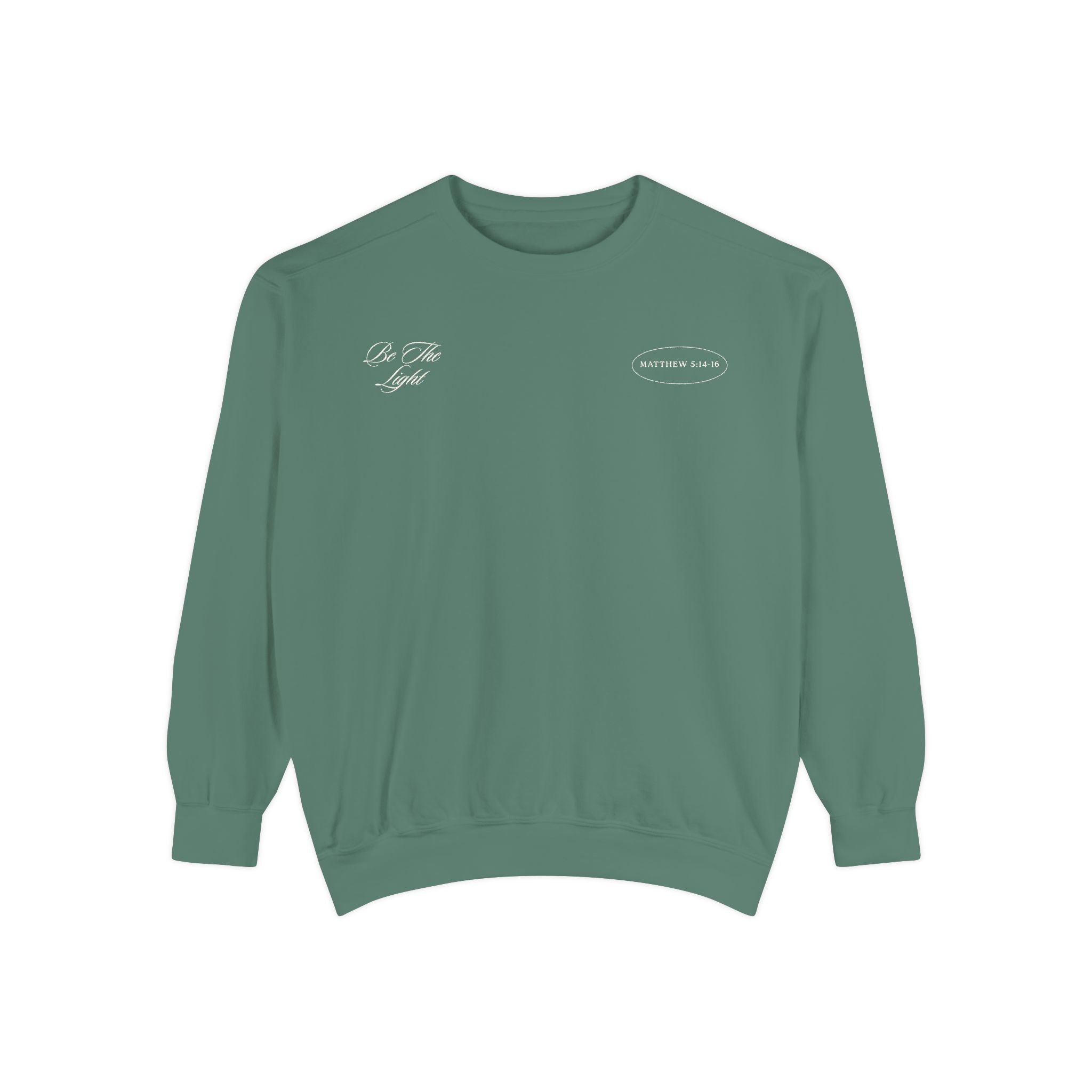 be the light lighthouse coastal crewneck