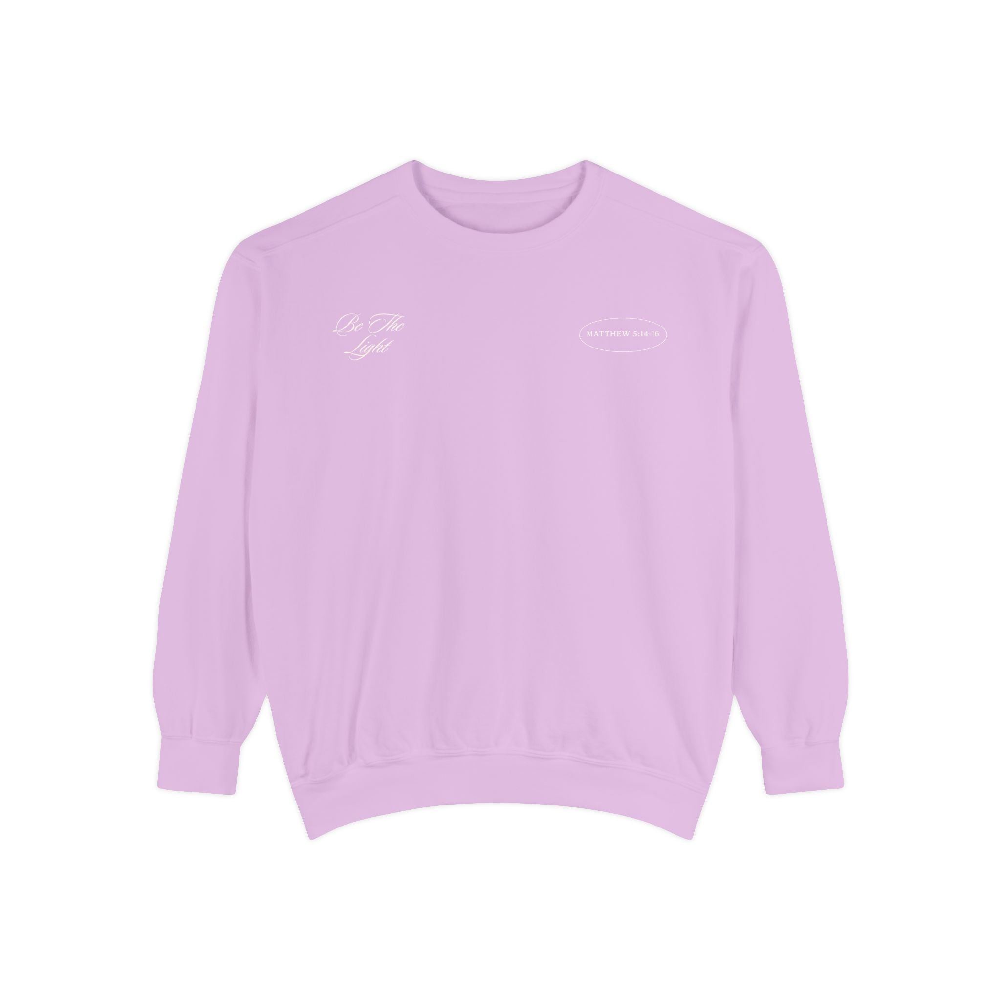 be the light lighthouse coastal crewneck