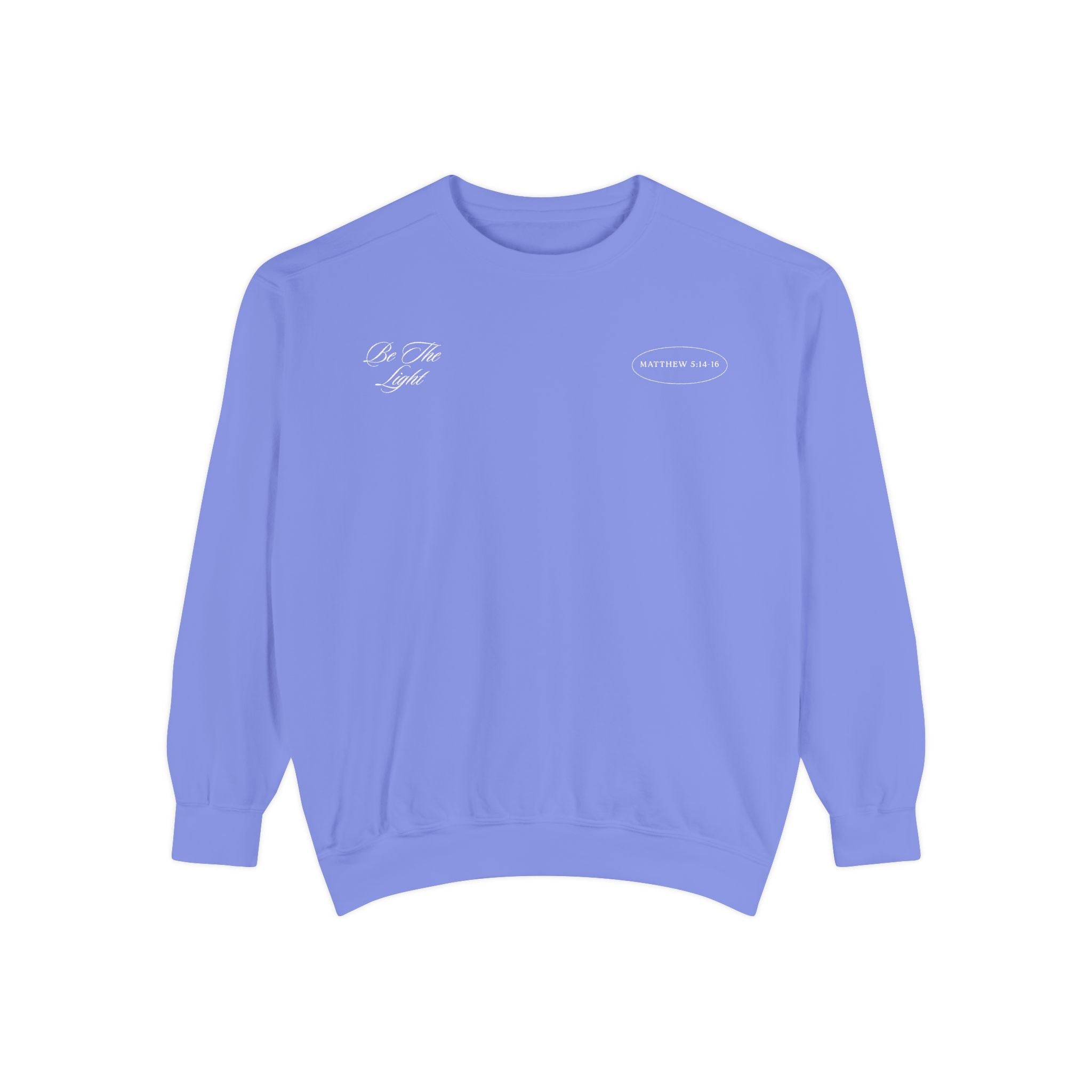 be the light lighthouse coastal crewneck