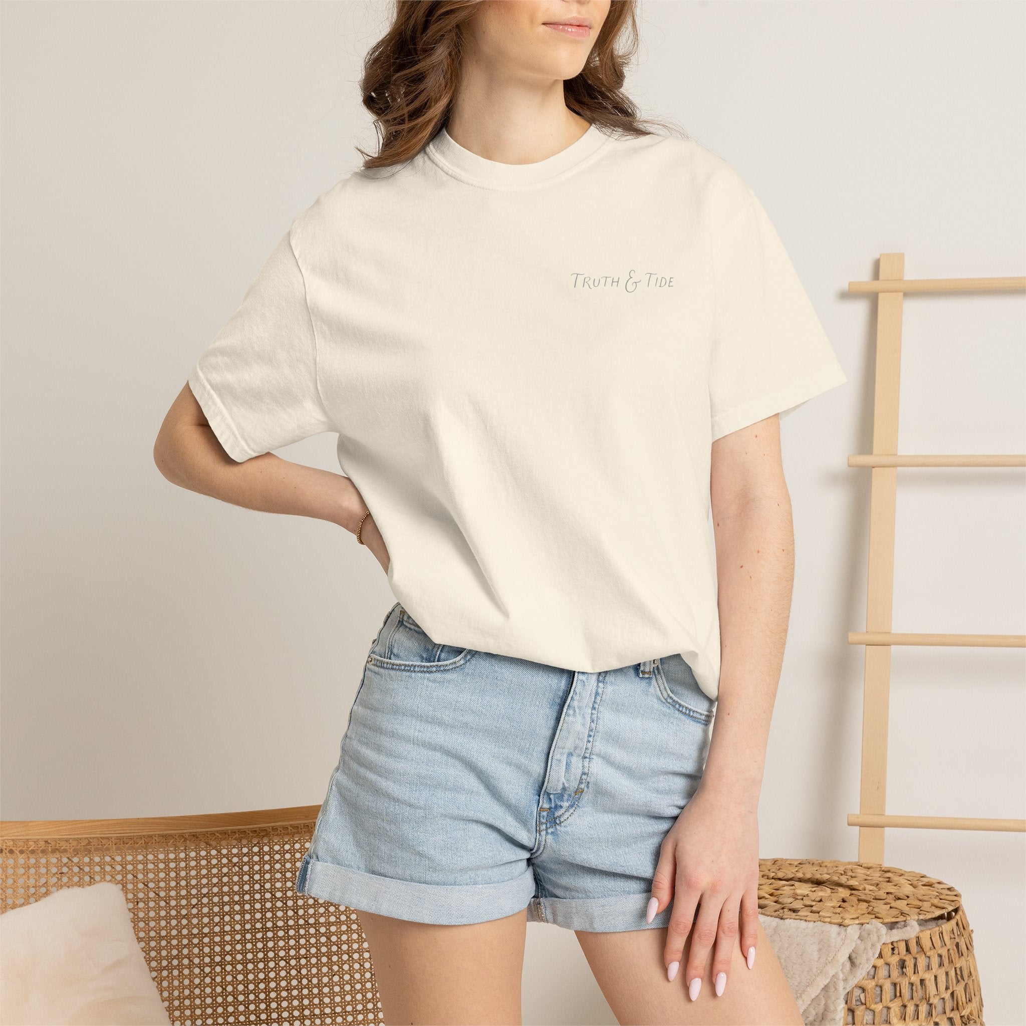 Even the Waves Obey His Voice Vintage Surf Graphic Tee