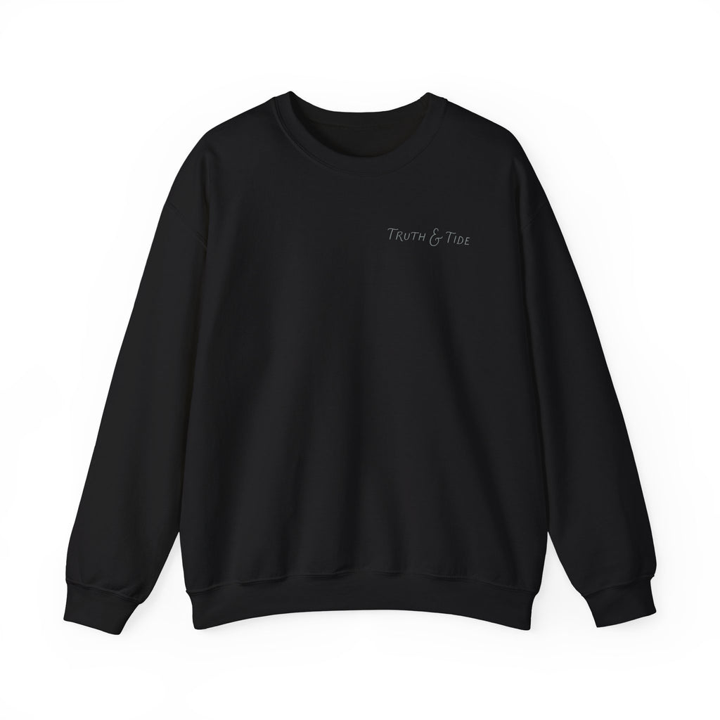 Even The Waves Obey His Voice Crewneck Sweatshirt | Matthew 8:27 Christian Sweatshirt | Faith Based Coastal Graphic Pullover