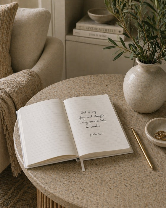 Beach Shacks Hardcover Journal — "Truth & Tide" Seaside Notebook