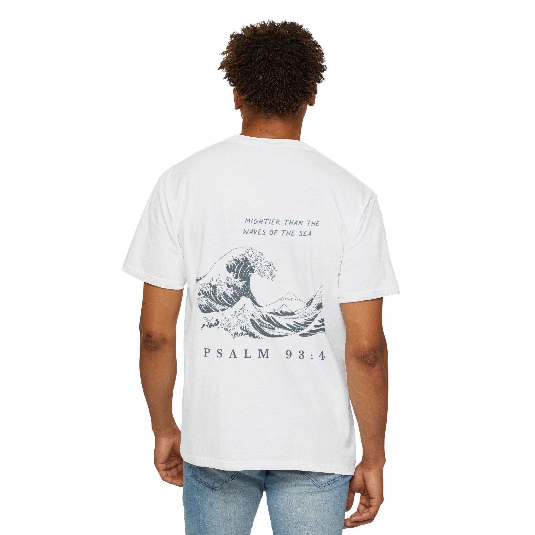Coastal Christian T-Shirt | Psalm 93:4 | Beach Faith Shirt | Ocean Wave Tee | Christian Graphic Tee | Unisex Coastal Shirt