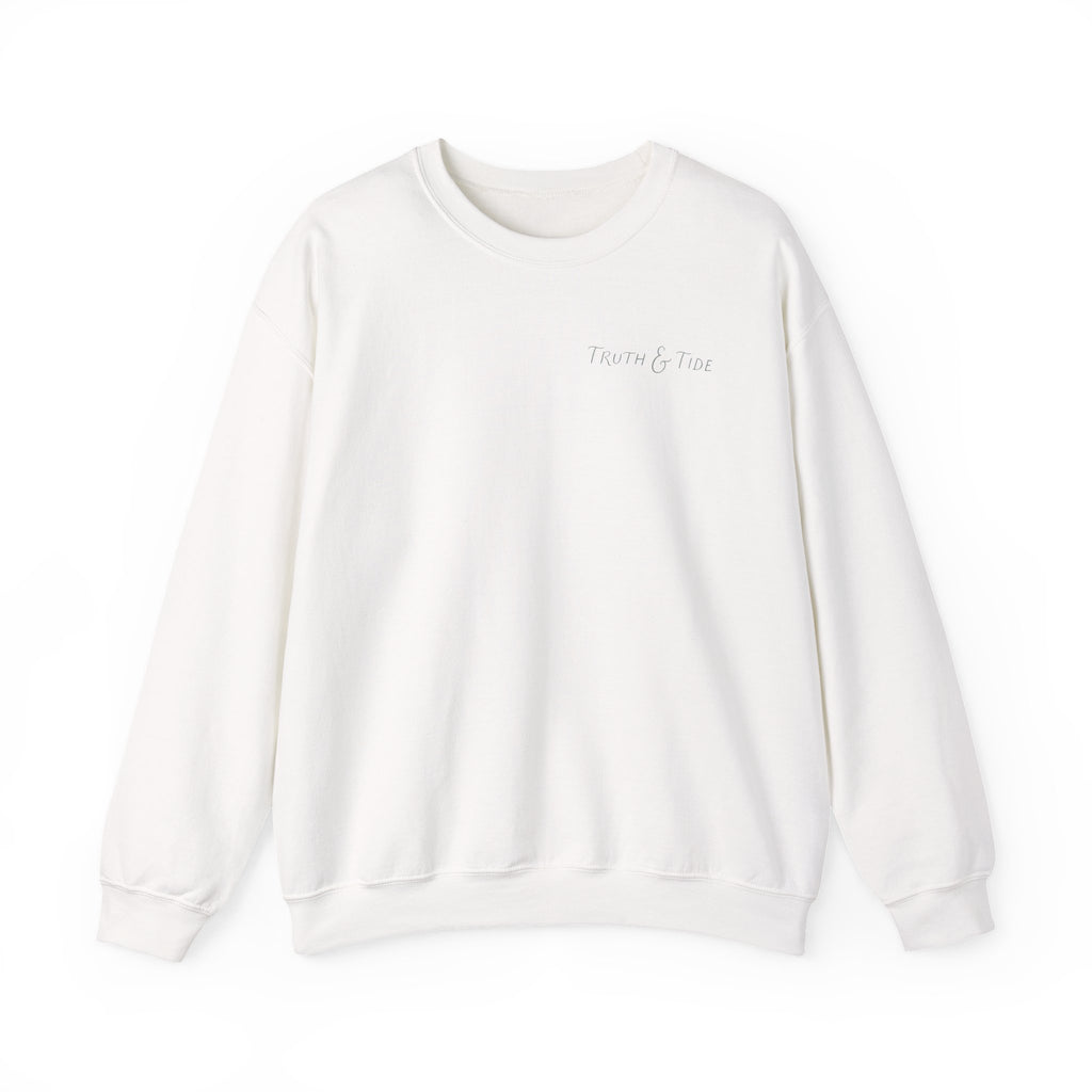 Even The Waves Obey His Voice Crewneck Sweatshirt | Matthew 8:27 Christian Sweatshirt | Faith Based Coastal Graphic Pullover