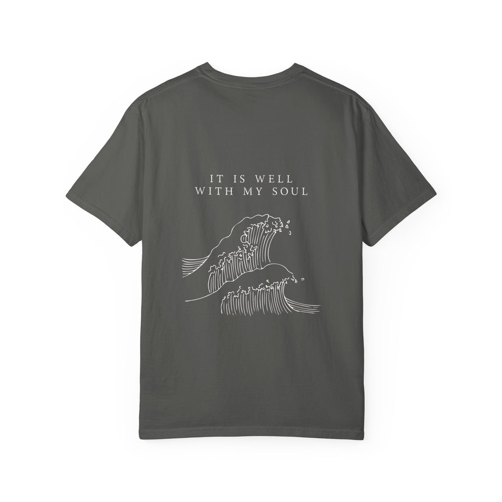 It Is Well With My Soul Shirt, Christian Wave Tee, Comfort Colors T-Shirt, Coastal Faith Shirt, Beachy Christian Graphic Tee, Unisex