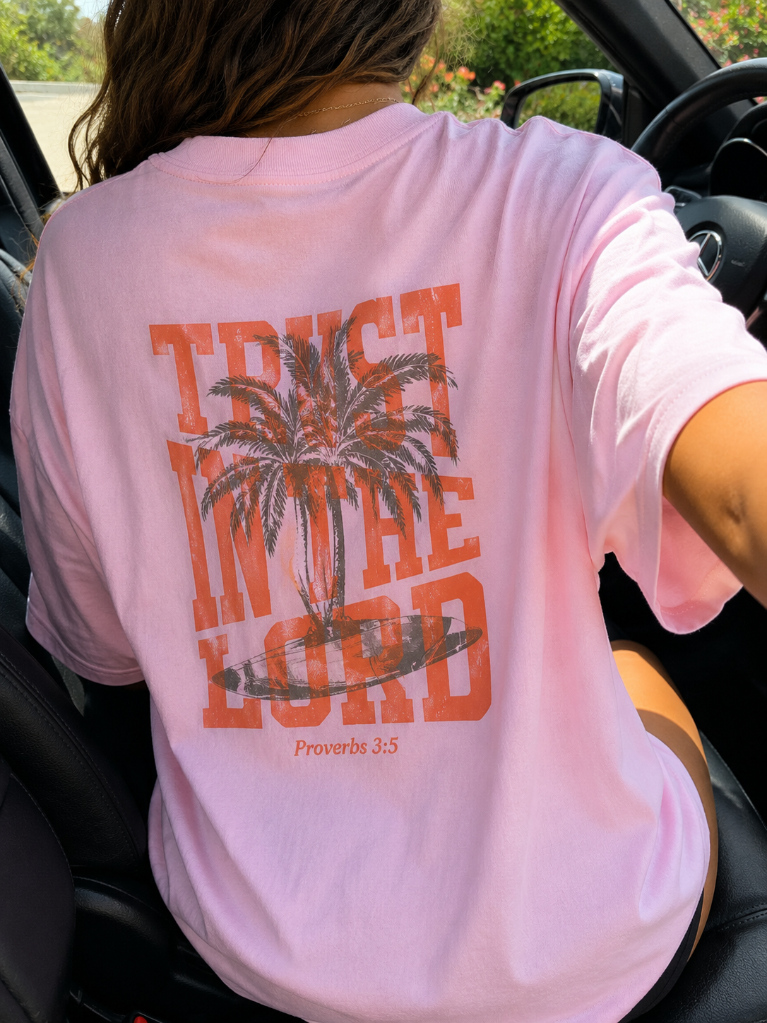 Trust in the Lord Surfer Tee | Proverbs 3:5 Christian Beach Shirt
