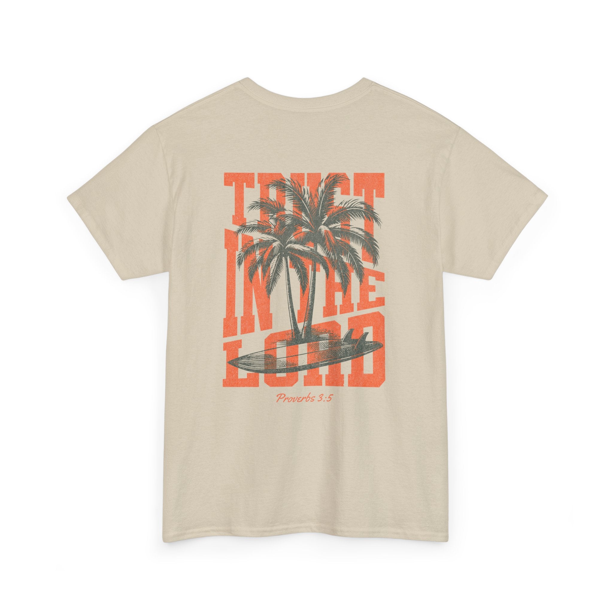 Trust in the Lord Surfer Tee | Proverbs 3:5 Christian Beach Shirt