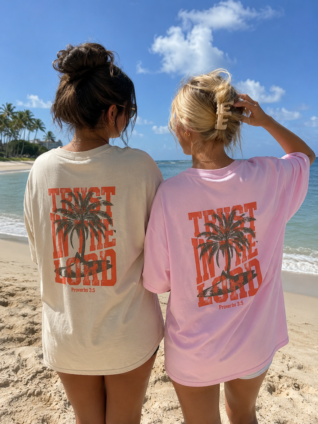 Trust in the Lord Surfer Tee | Proverbs 3:5 Christian Beach Shirt
