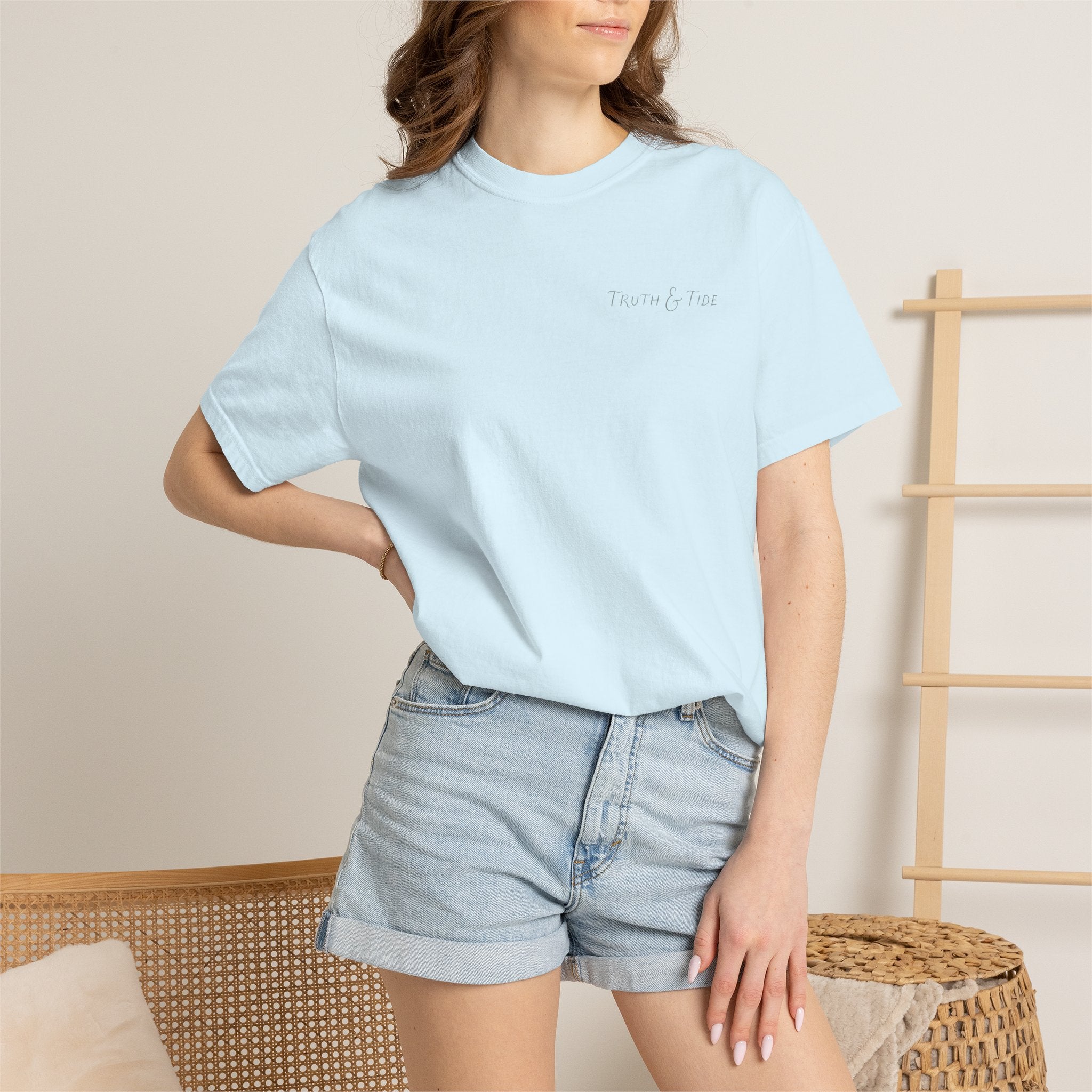 Even the Waves Obey His Voice Vintage Surf Graphic Tee
