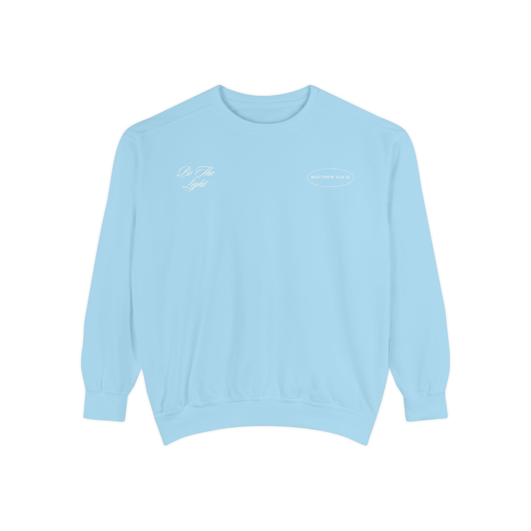 be the light lighthouse coastal crewneck