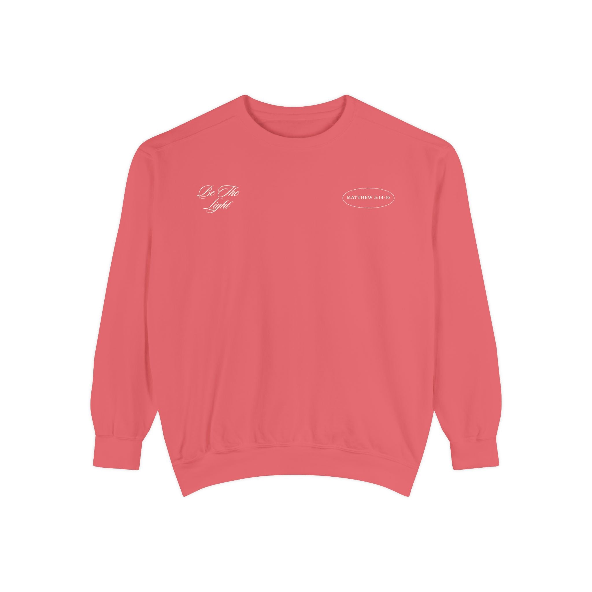 be the light lighthouse coastal crewneck