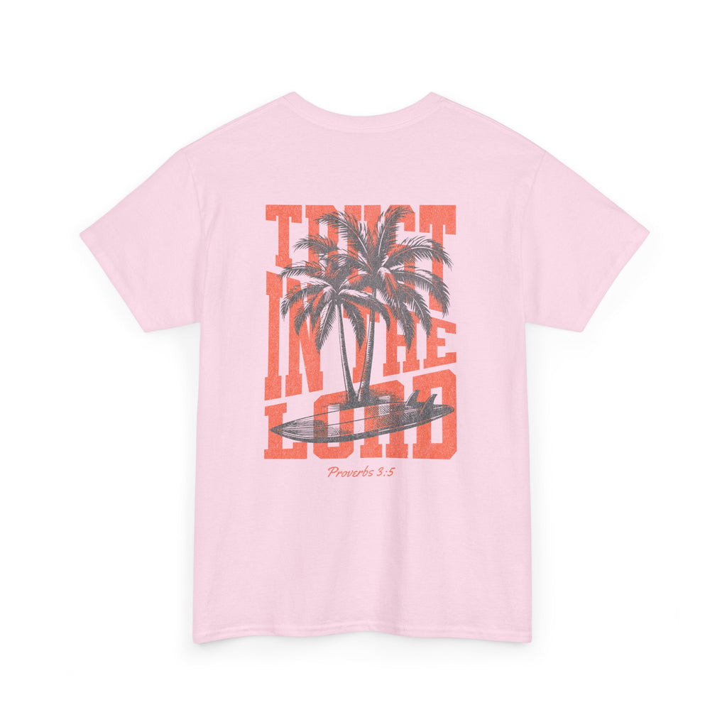 Trust in the Lord Surfer Tee | Proverbs 3:5 Christian Beach Shirt