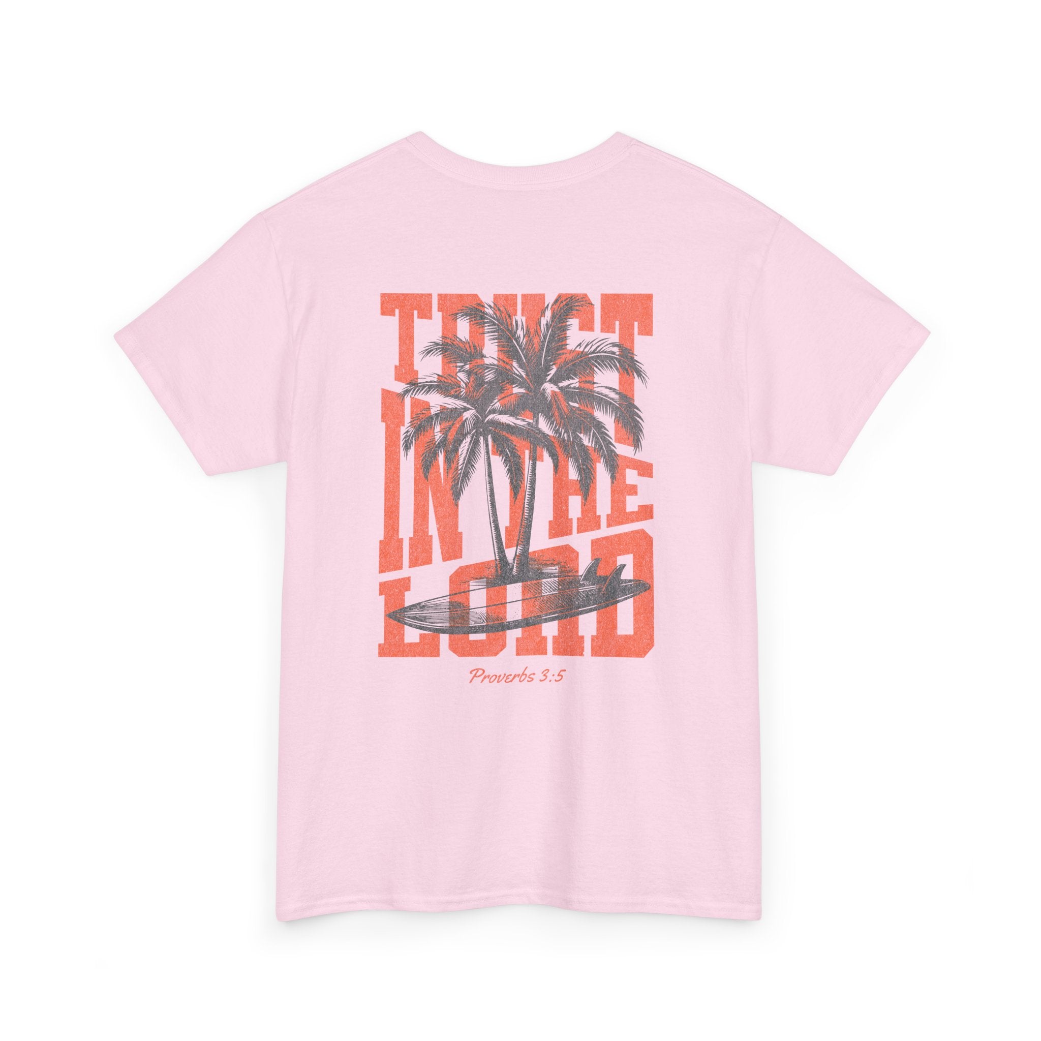 Trust in the Lord Surfer Tee | Proverbs 3:5 Christian Beach Shirt
